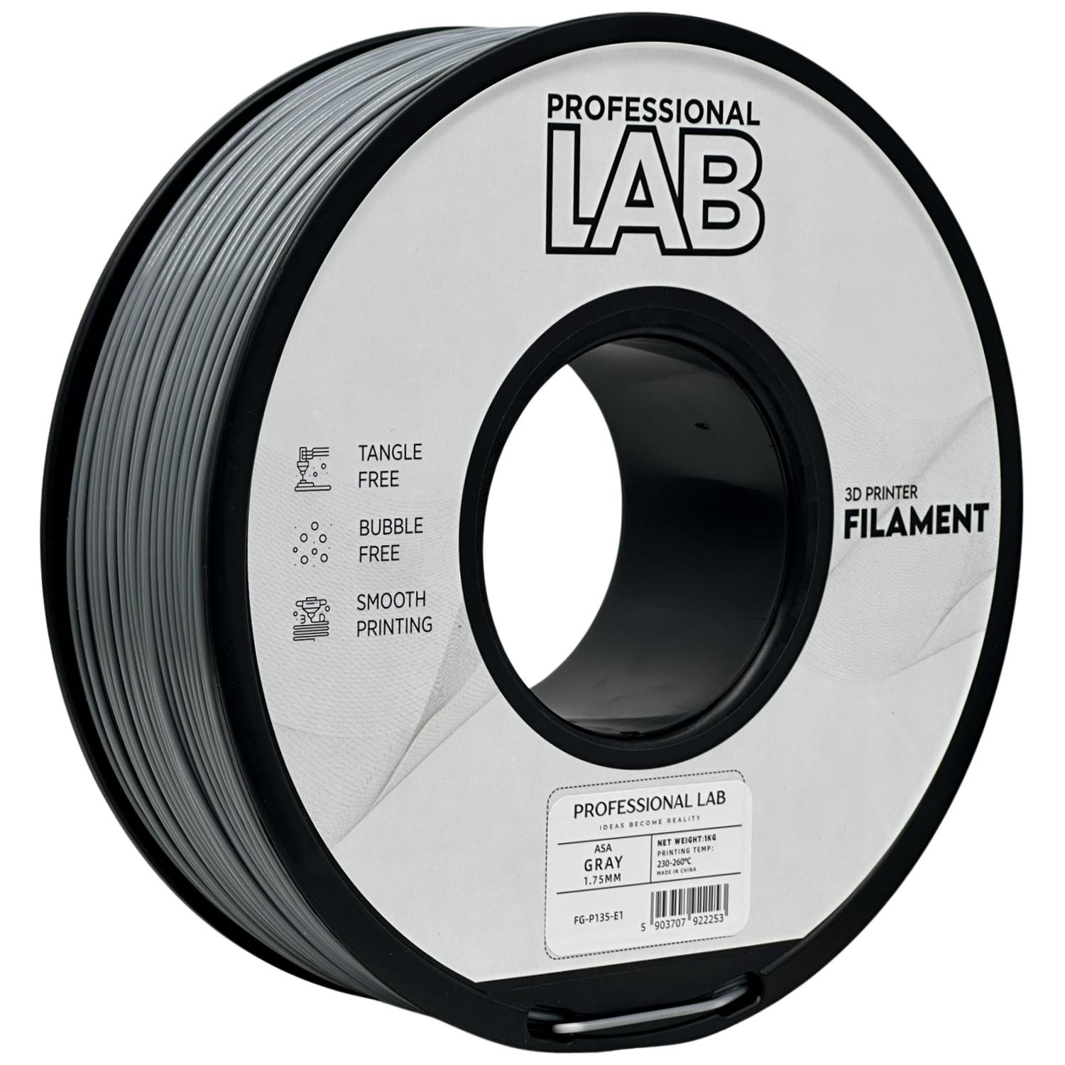 Filament Prof. Lab ASA 1.75mm 1kg Szary | Gray