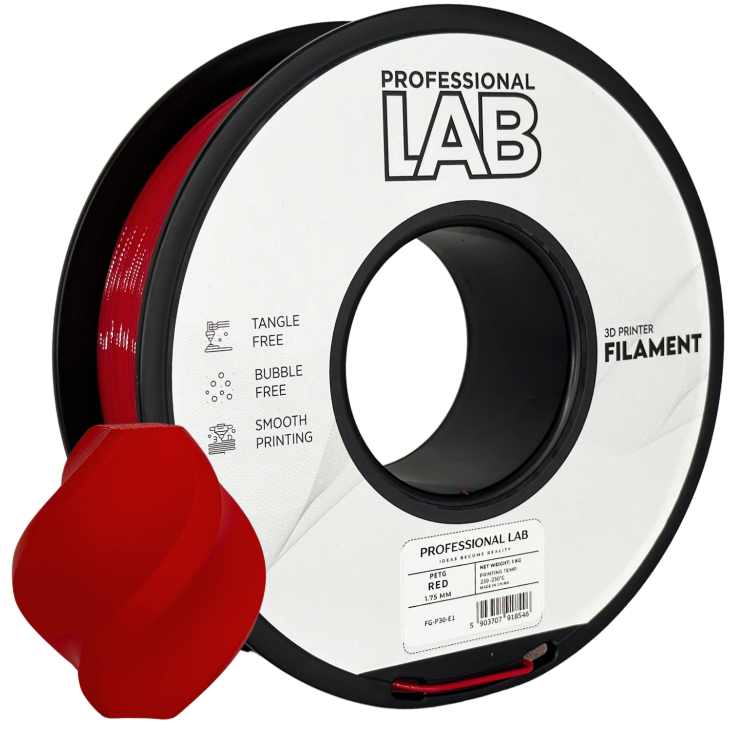 Filament Prof. Lab PET-G 1.75mm 1kg Czerwony | Red