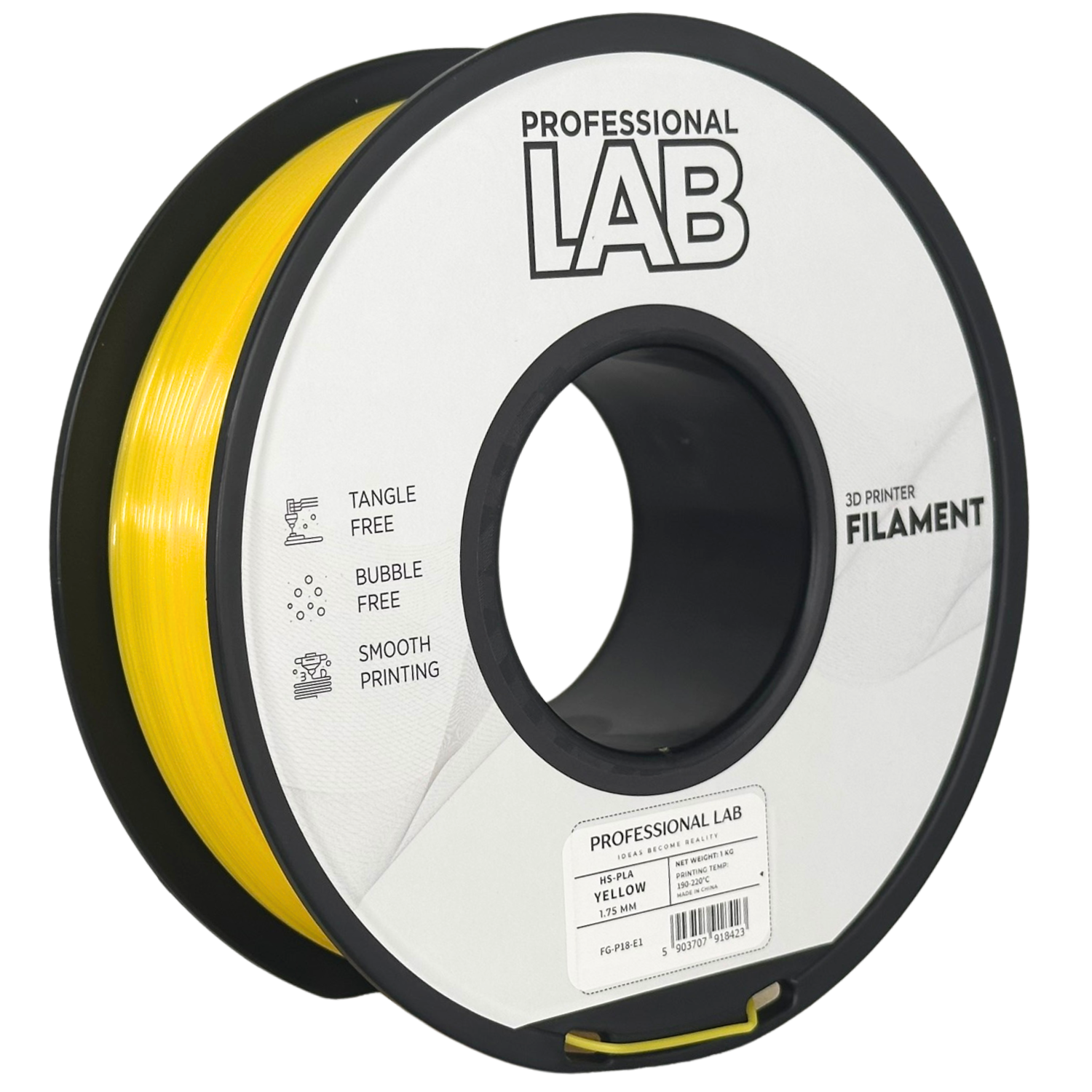 Filament Prof. Lab HS-PLA 1.75mm 1kg Żółty | Yellow