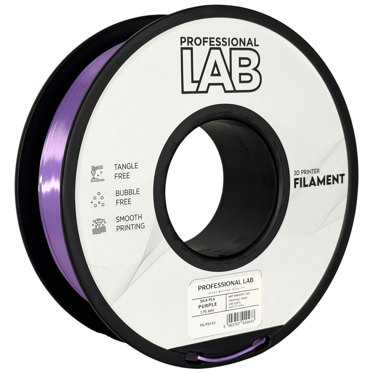 Filament Prof. Lab Silk PLA 1.75mm 1kg Fioletowy | Purple