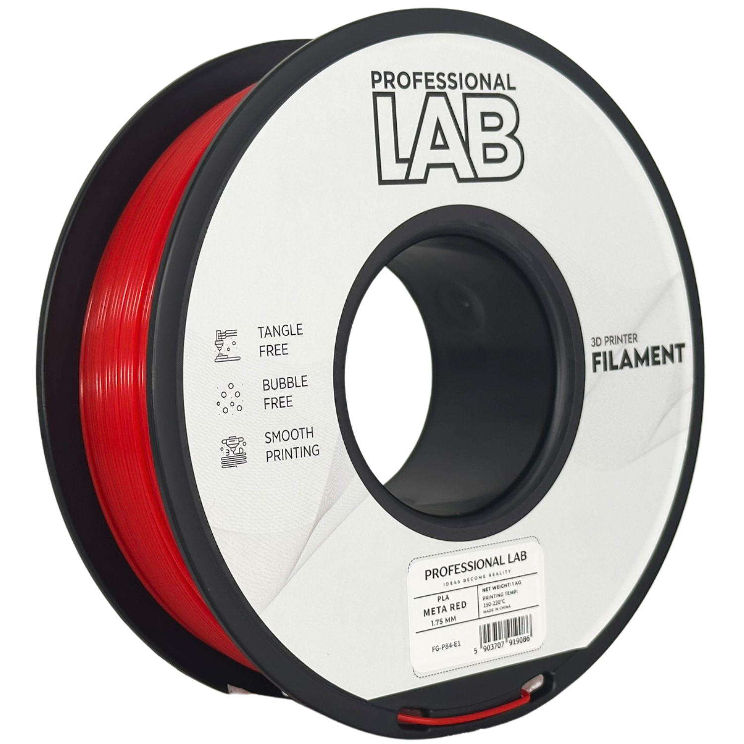 Filament Prof. Lab PLA 1.75mm 1kg Metaliczny Czerwony | Metallic Red