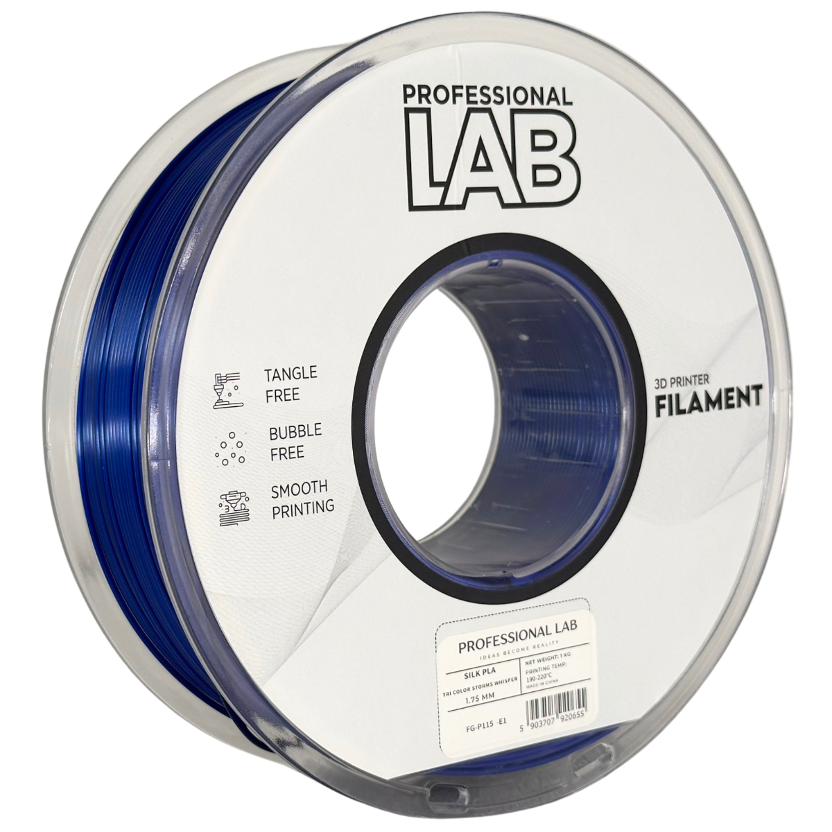 Filament Prof. Lab Silk PLA 1.75mm 1kg Szept Burzy | Tri Color Storms Whisper