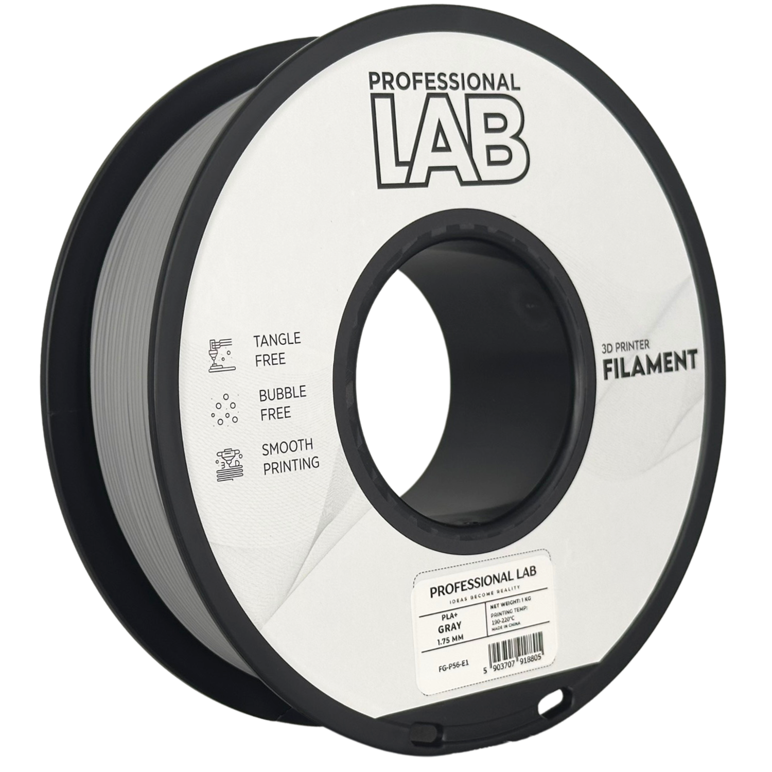 Filament Prof. Lab PLA+ 1.75mm 1kg Szary | Gray
