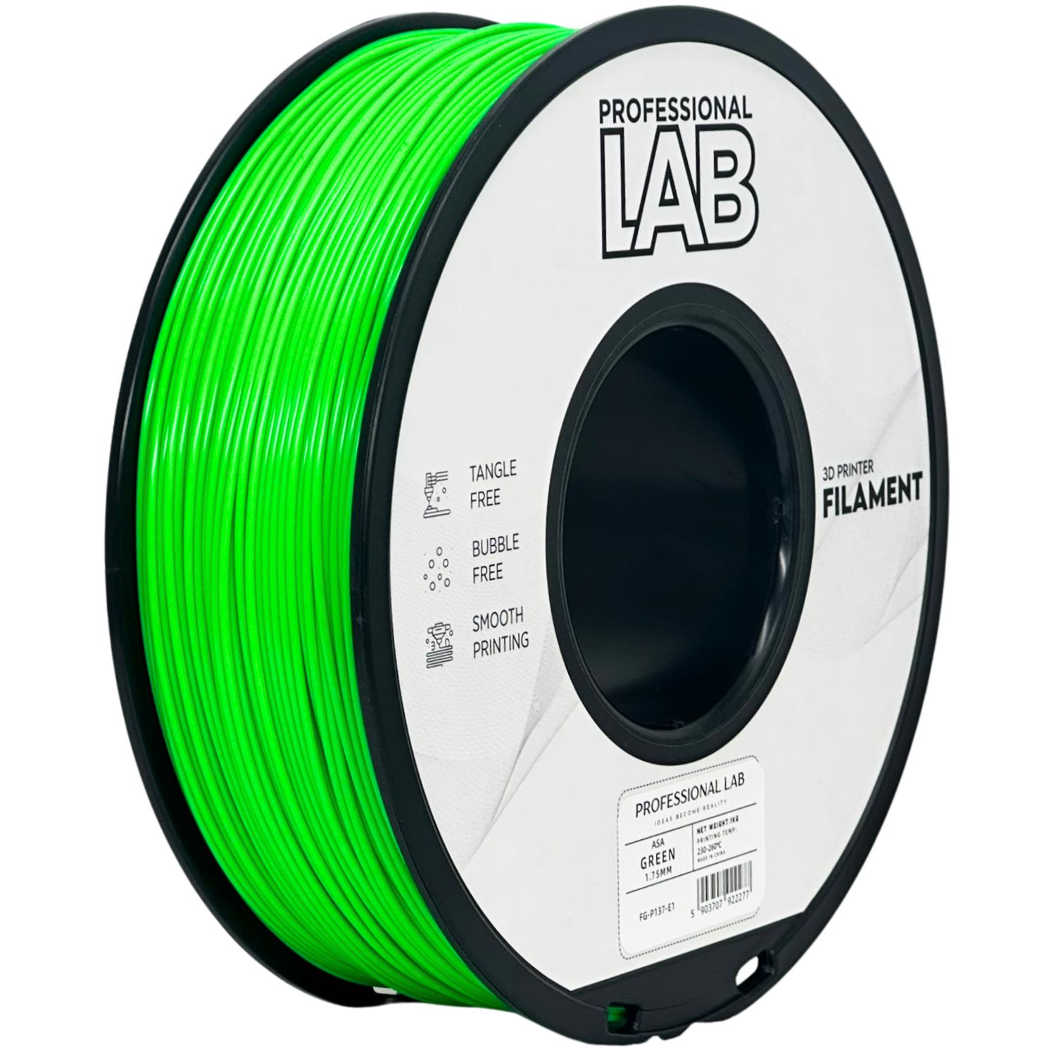 Filament Prof. Lab ASA 1.75mm 1kg Zielony | Green