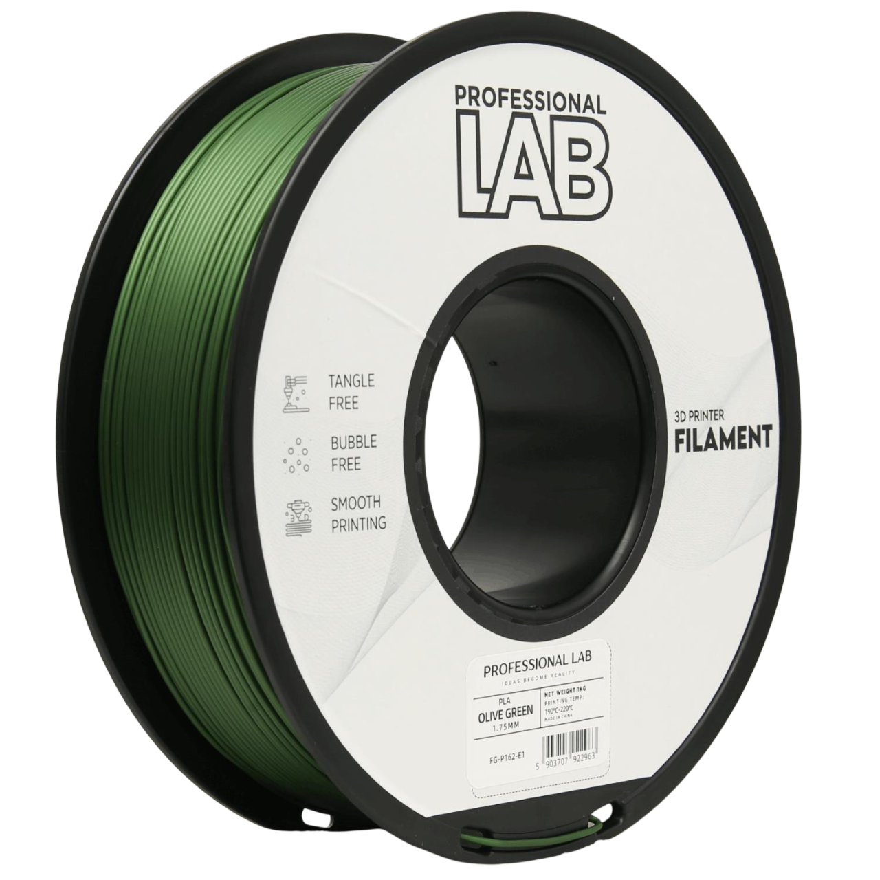 Filament Prof. Lab PLA 1.75mm 1kg Oliwkowy Zielony | Olive Green 4 Filament Prof. Lab PLA 1.75mm 1kg Oliwkowy Zielony | Olive Green