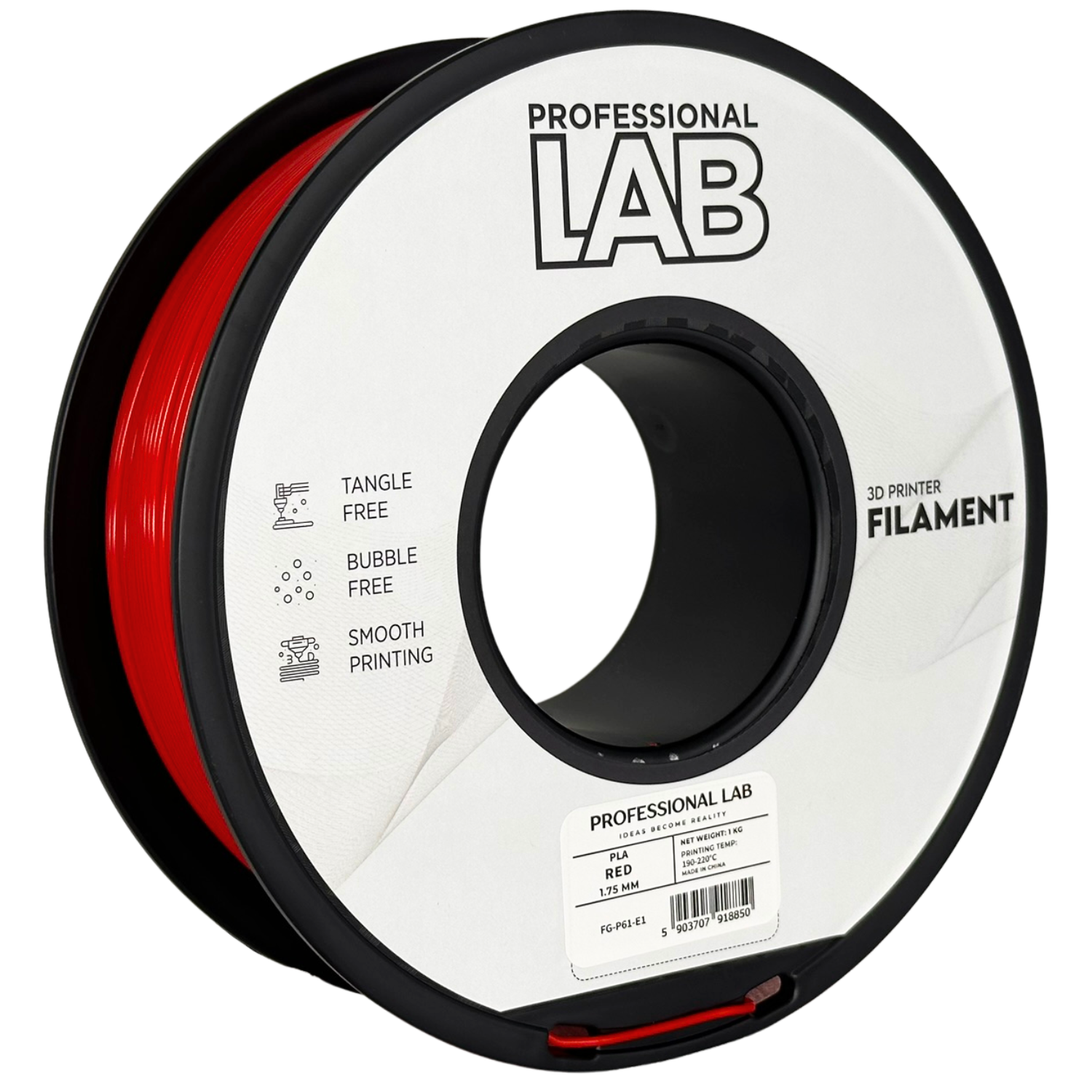 Filament Prof. Lab PLA 1.75mm 1kg Czerwony | Red