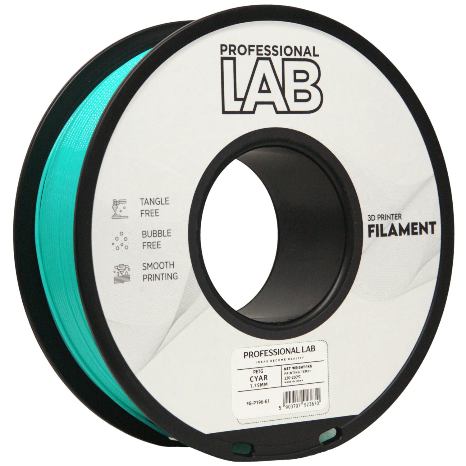 Filament Prof. Lab PETG 1.75mm 1kg Cyjan | Cyan