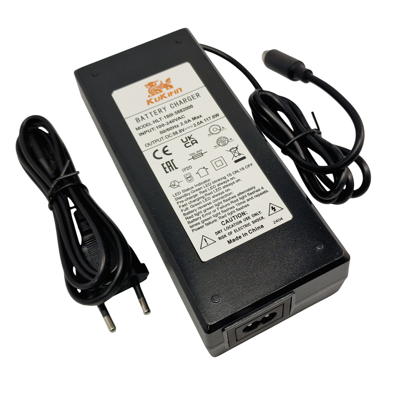 Ładowarka 14S 58,8V 2A Oryginalna Kukirin G3 Pro