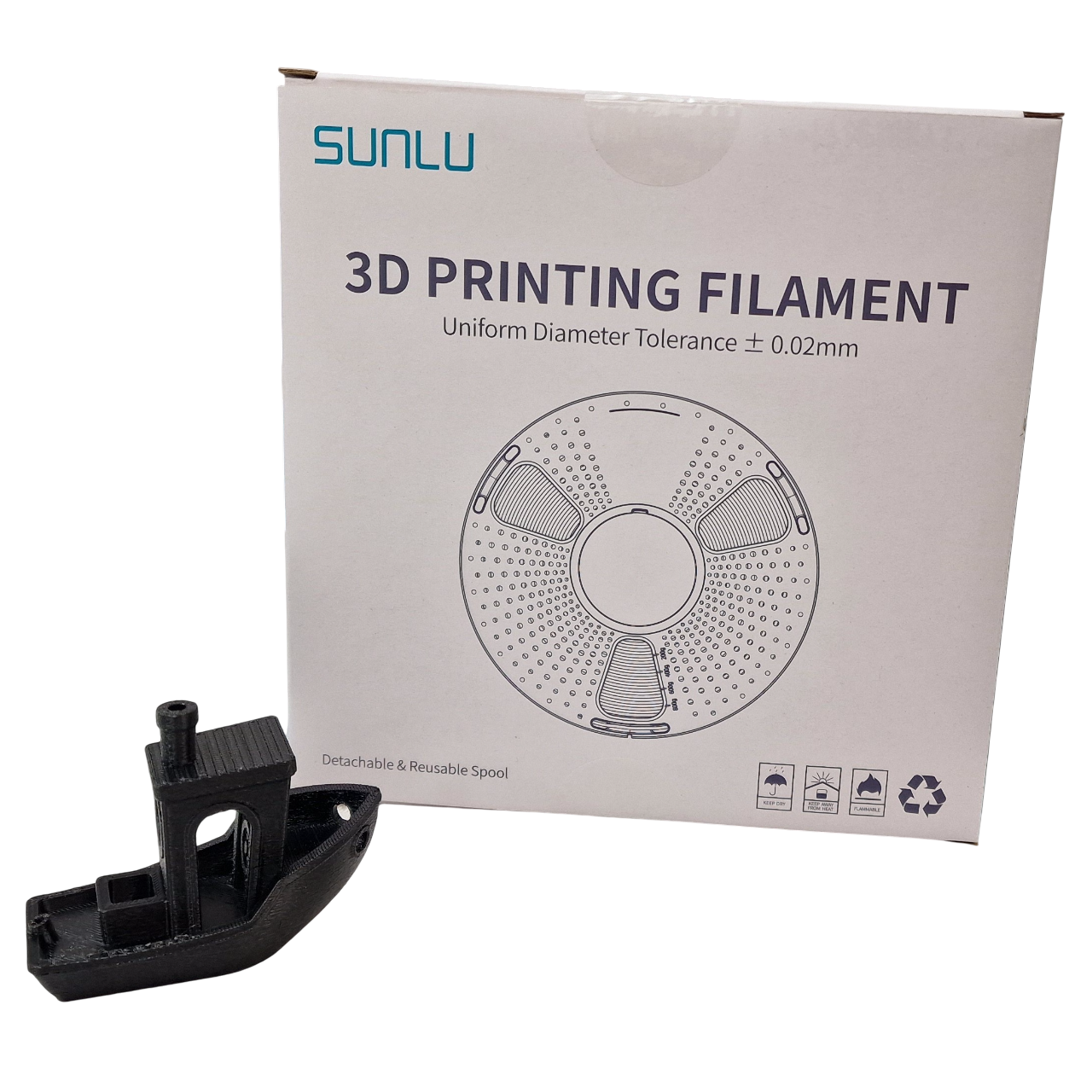 Filament SUNLU PET-G 1.75mm 1kg Black | Czarny
