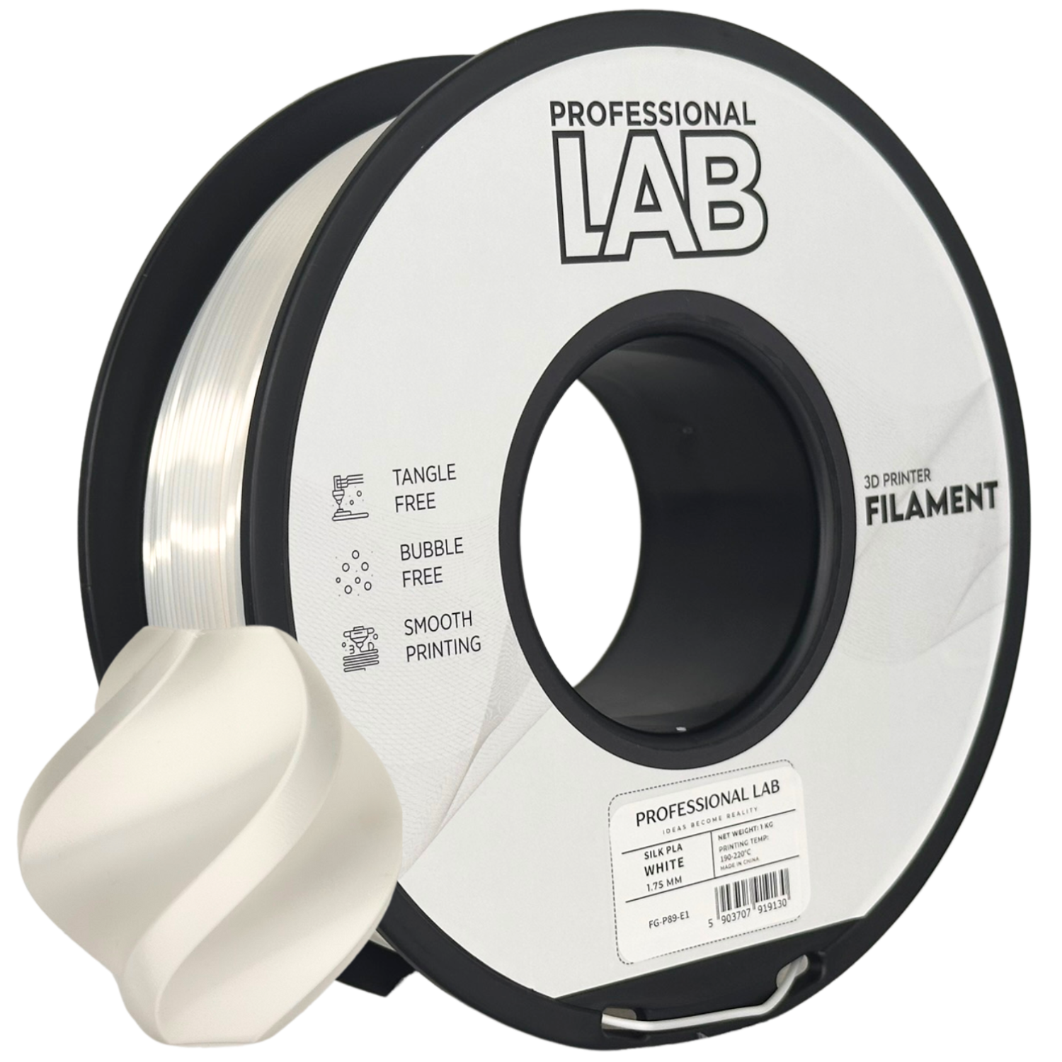 Filament Prof. Lab SILK PLA 1.75mm 1kg Biały| White 8 7 listopada, 2025 Filament Prof. Lab Silk PLA 1.75mm 1kg Biały | White