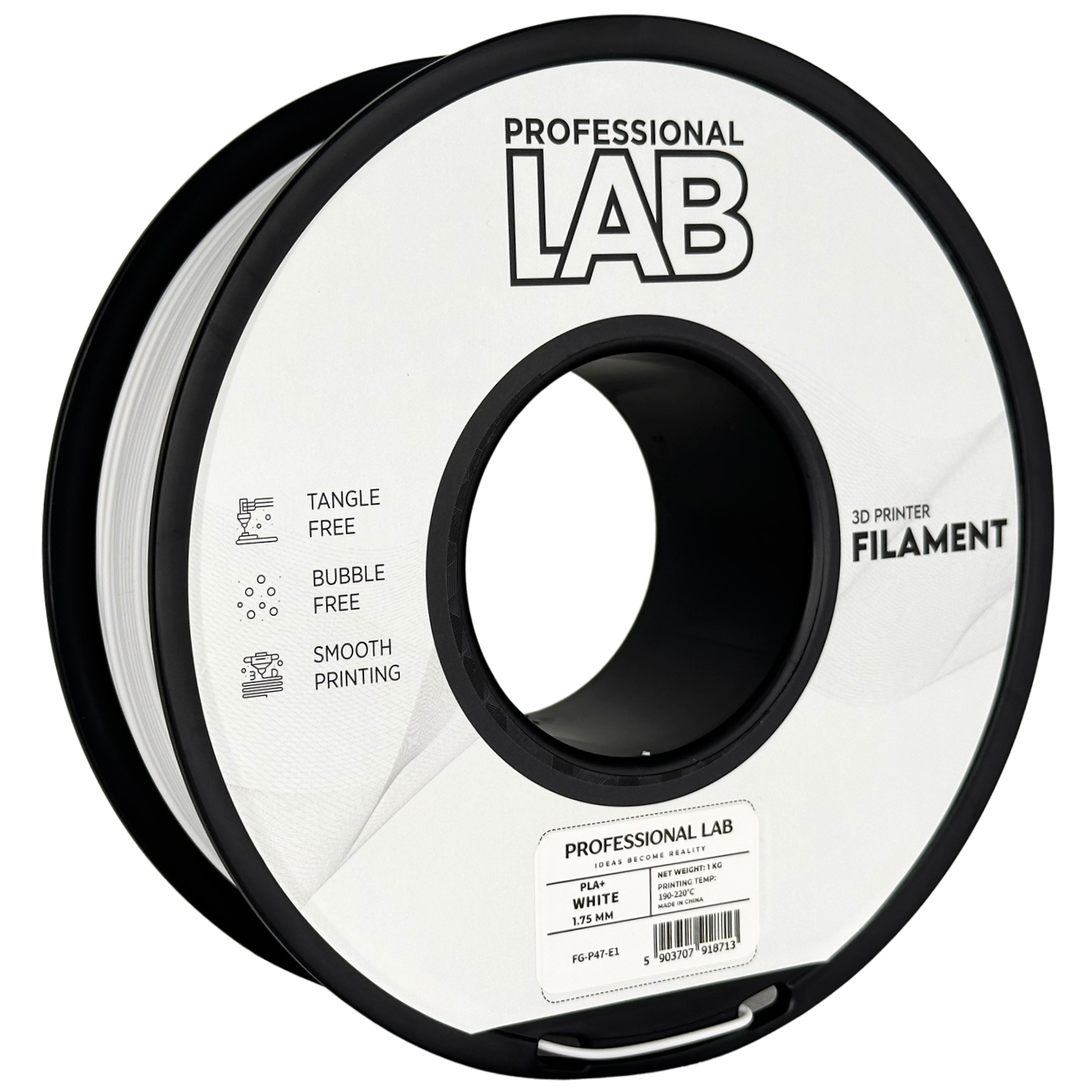Filament Prof. Lab PLA+ 1.75mm 1kg Biały | White