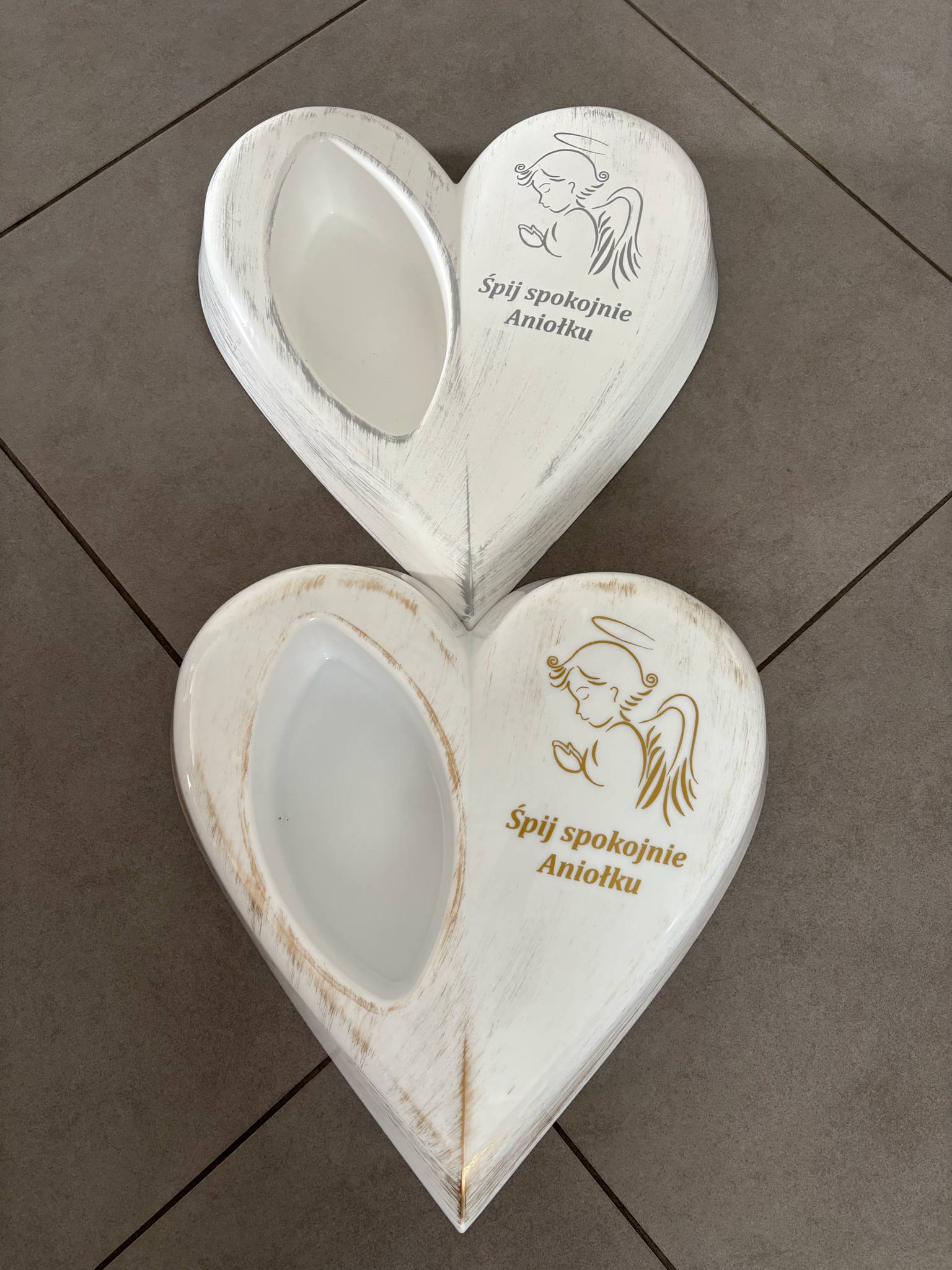SERCE na grób dziecka Anioł Doniczka wiązanka stroik na cmentarz Aniołek