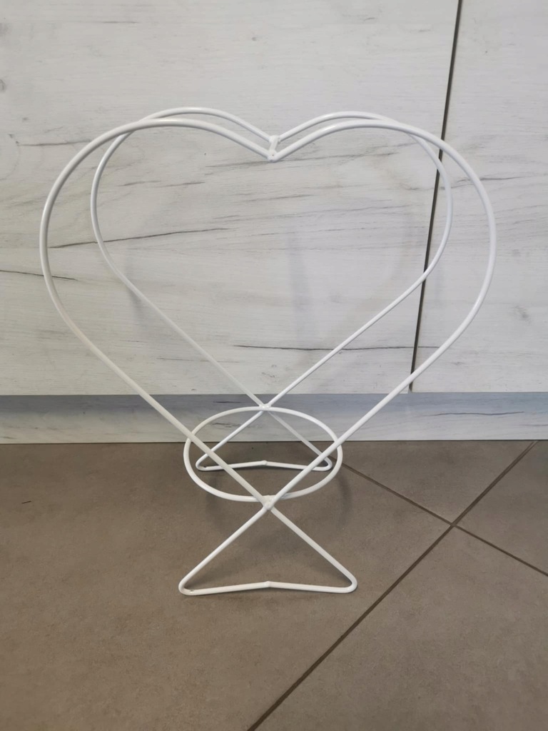 Stelaż Baza metalowa Konstrukcja do kompozycji florystycznych BIAŁE SERCE