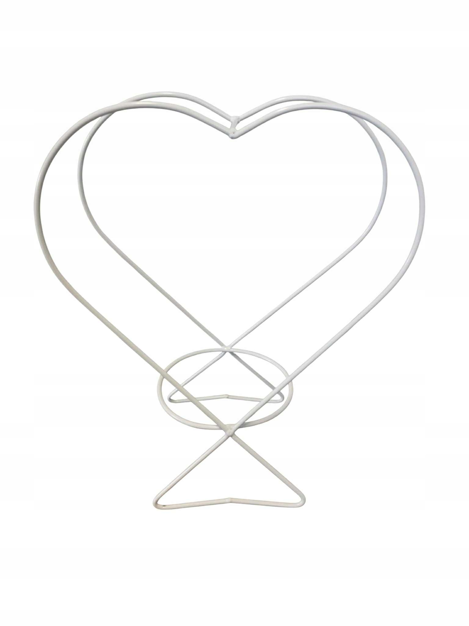 Stelaż Baza metalowa Konstrukcja do kompozycji florystycznych BIAŁE SERCE