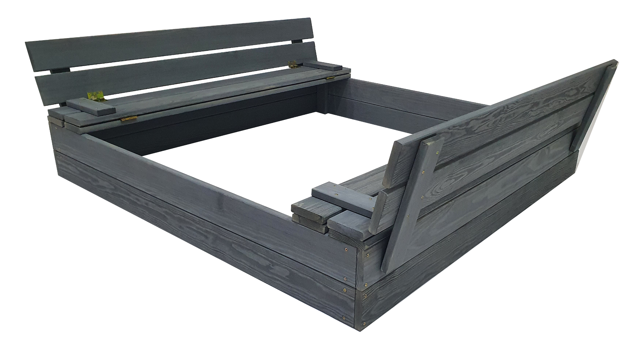 Duża Piaskownica Impregnowana Zamykana Drewniana 120cm SZARA