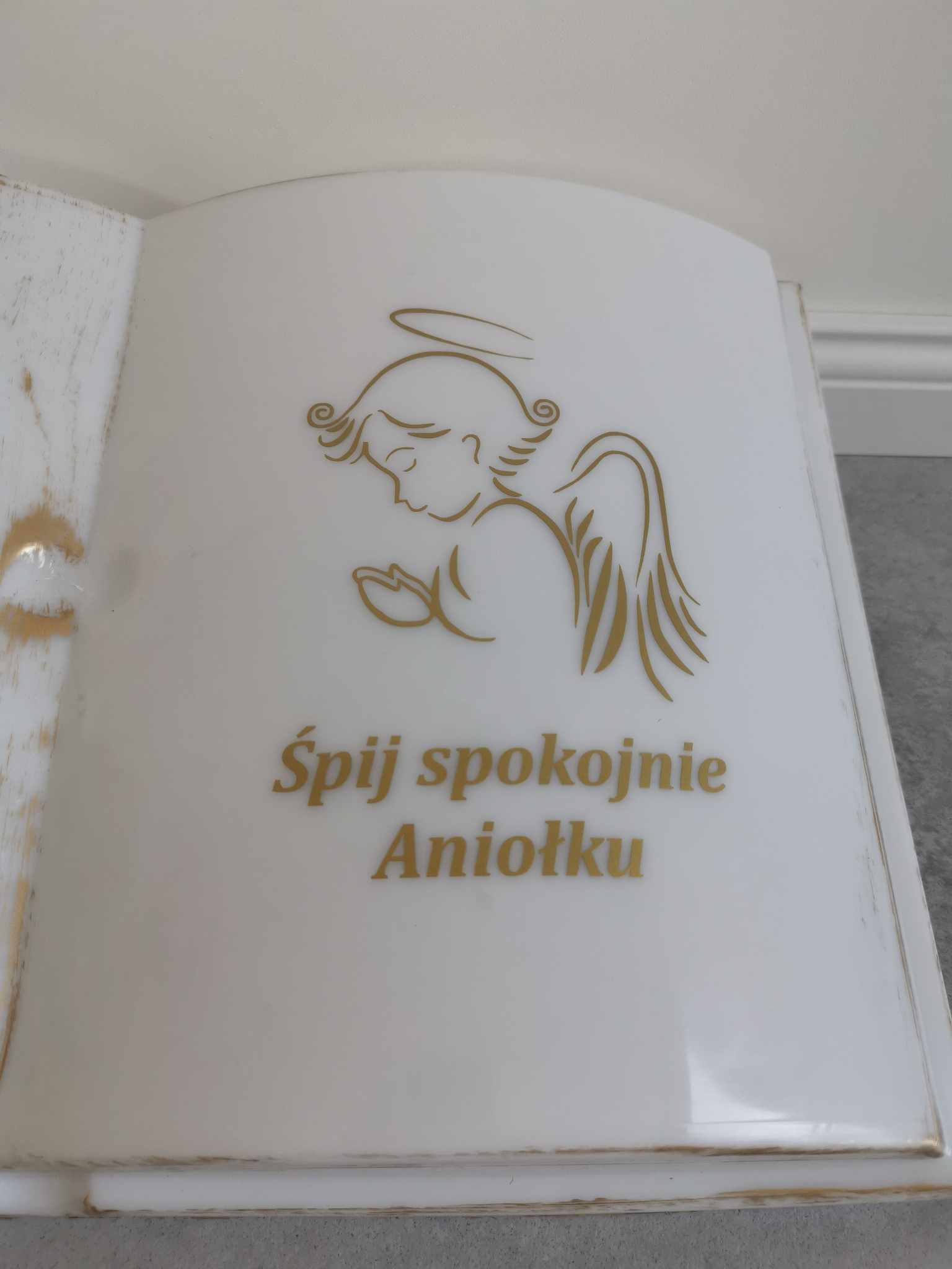 KSIĘGA biała PODKŁAD NA GRÓB Aniołek dla Dziecka