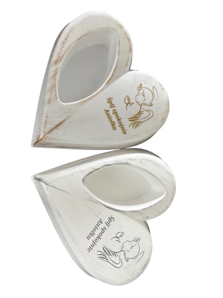 SERCE na grób dziecka Anioł Doniczka wiązanka stroik na cmentarz Aniołek