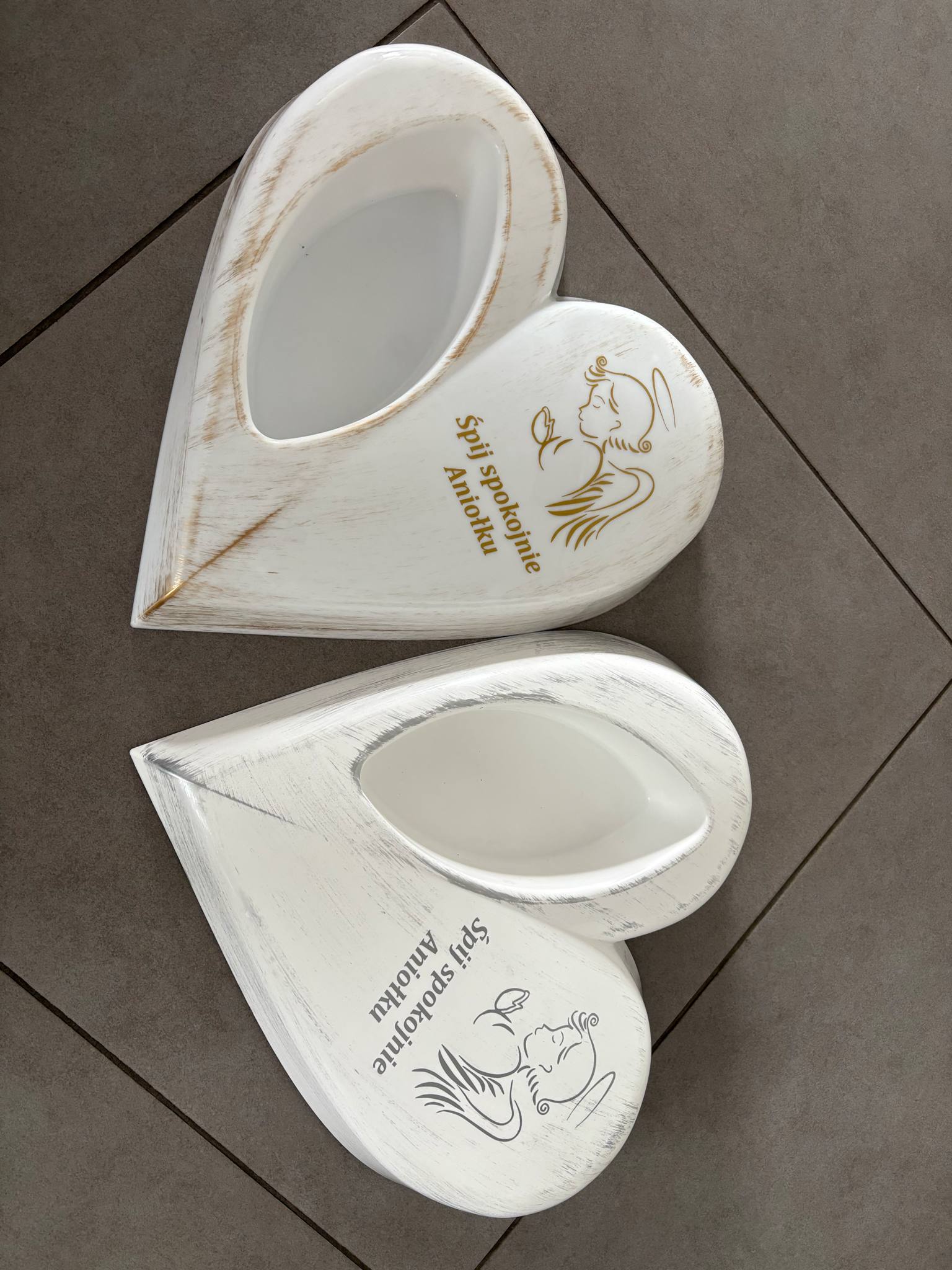 SERCE na grób dziecka Anioł Doniczka wiązanka stroik na cmentarz Aniołek