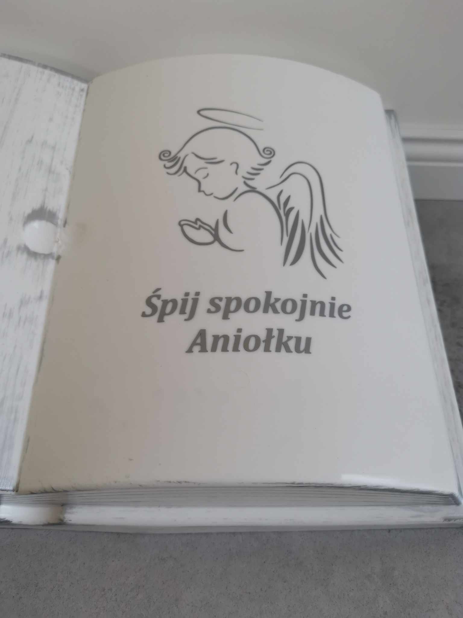 KSIĘGA biała PODKŁAD NA GRÓB Aniołek dla Dziecka