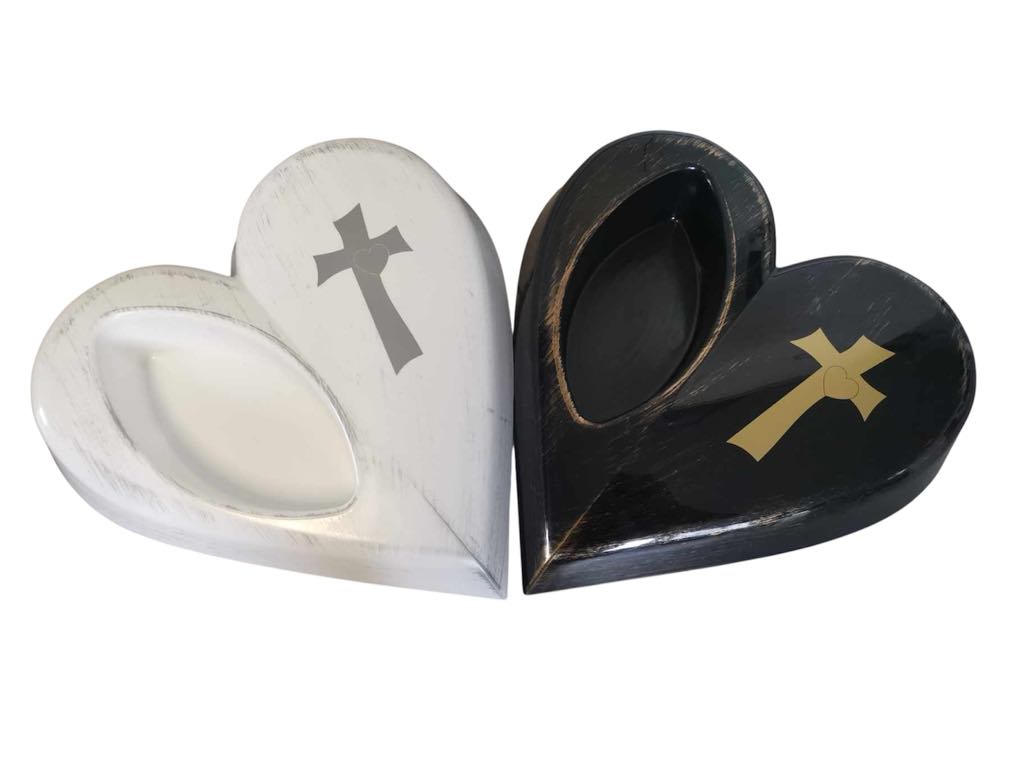 Stroik na grób cmentarz Kompozycja nagrobna funeralna SERCE Krzyż