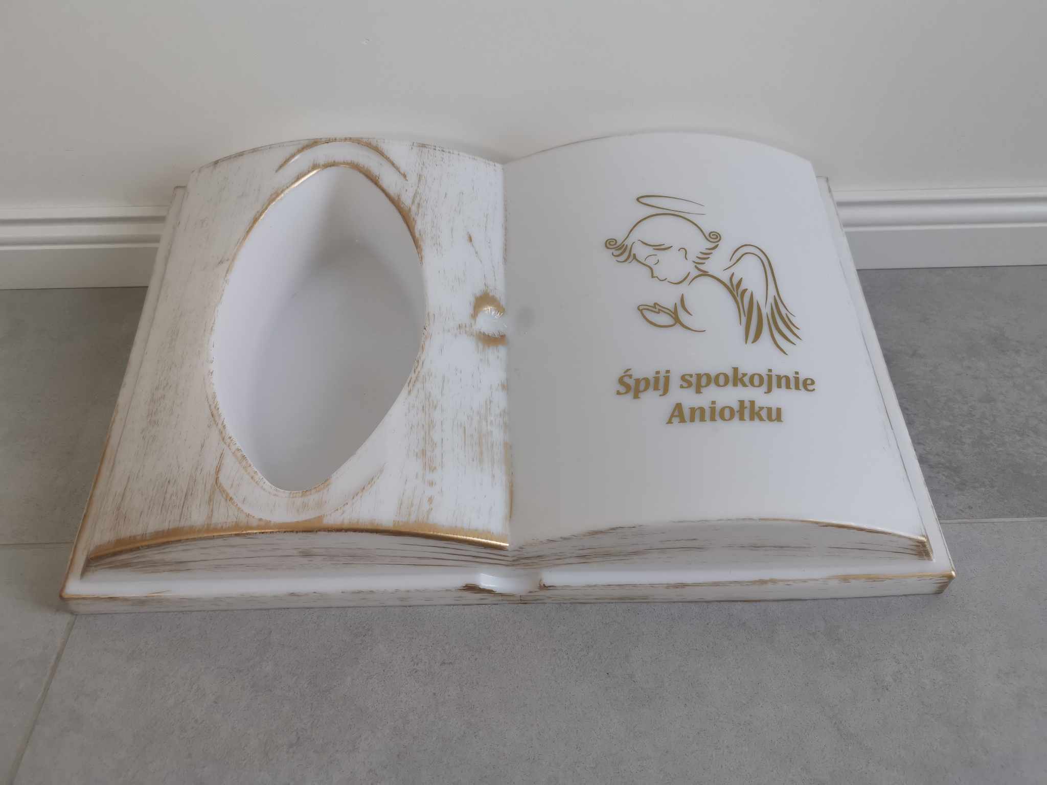 KSIĘGA biała PODKŁAD NA GRÓB Aniołek dla Dziecka