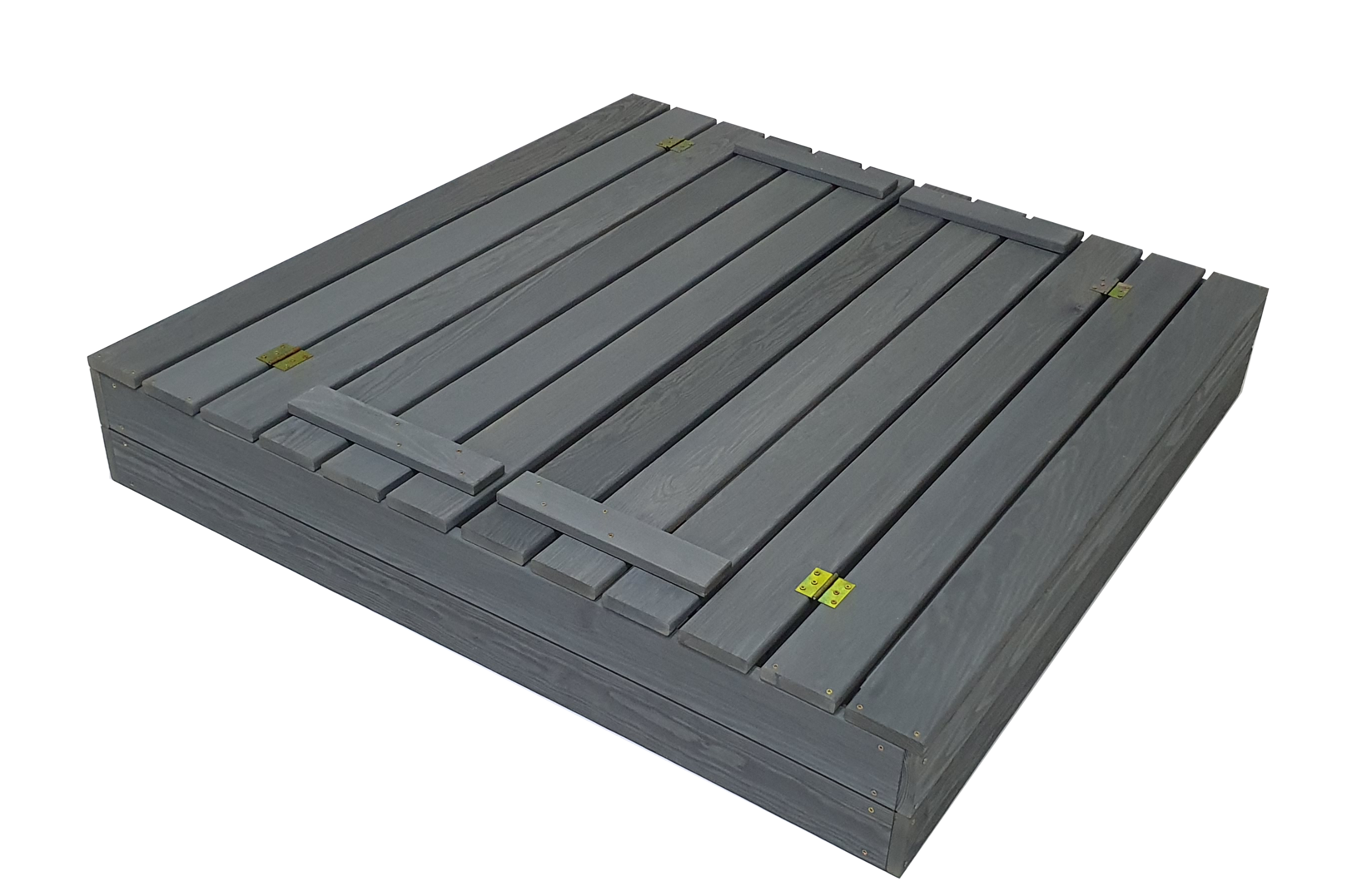 Duża Piaskownica Impregnowana Zamykana Drewniana 120cm SZARA