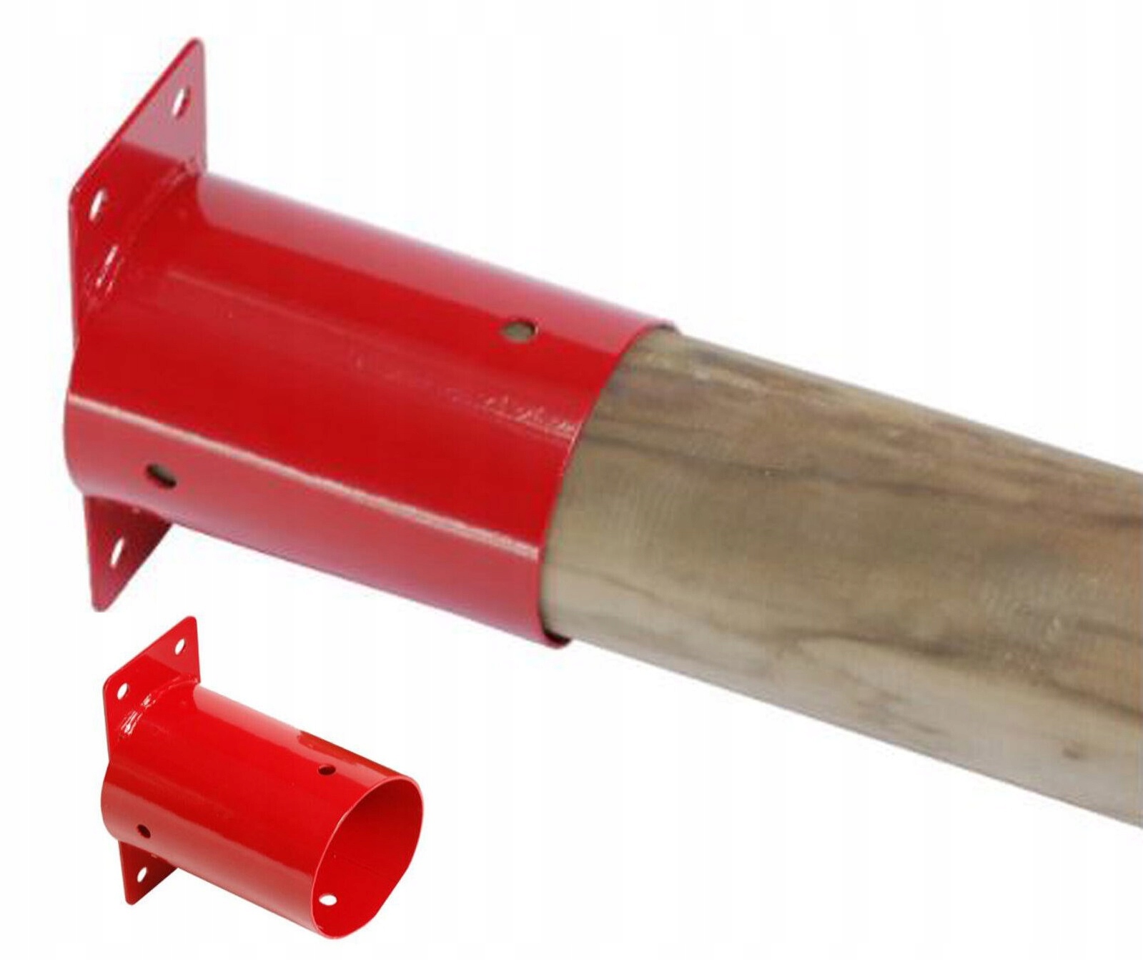 Łącznik do huśtawki belka okrągła ścienny 10cm czerwony