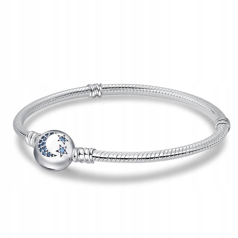 Bransoletka modułowa baza do Charms SREBRO 925 Gwiazdy Księżyc 20 cm
