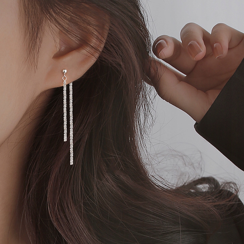 Kolczyki srebrne sztyfty wiszące podwójne wężyki