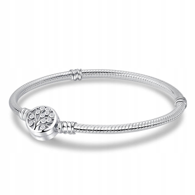 Bransoletka modułowa baza do Charms SREBRO 925 Drzewo 16 cm