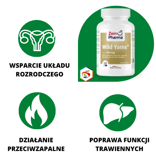 Zein Pharma, Wild Yams Plus, 120 kaps. Sklep