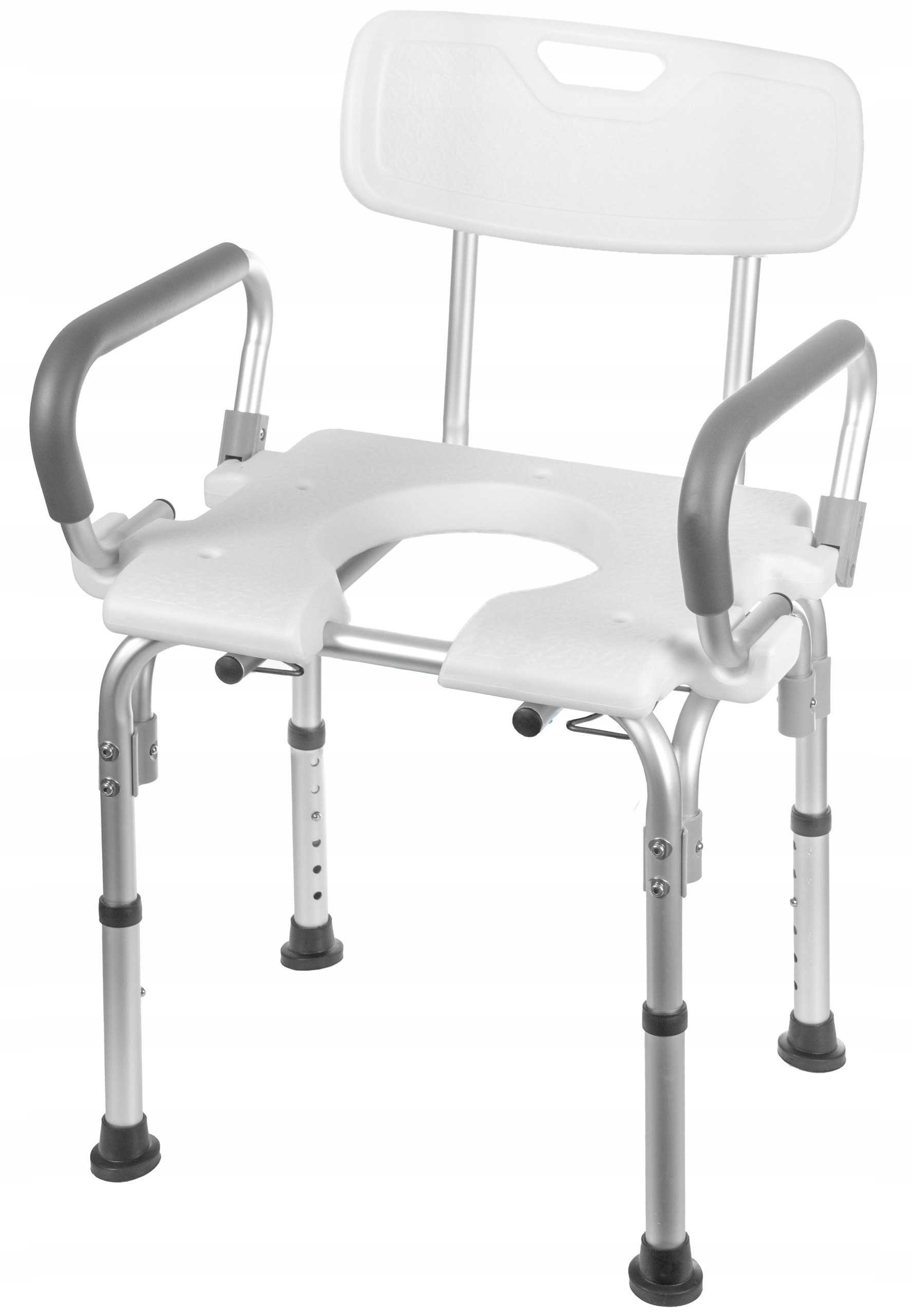 KRZESŁO POD PRYSZNIC Z OPARCIEM REGULOWANE otworem