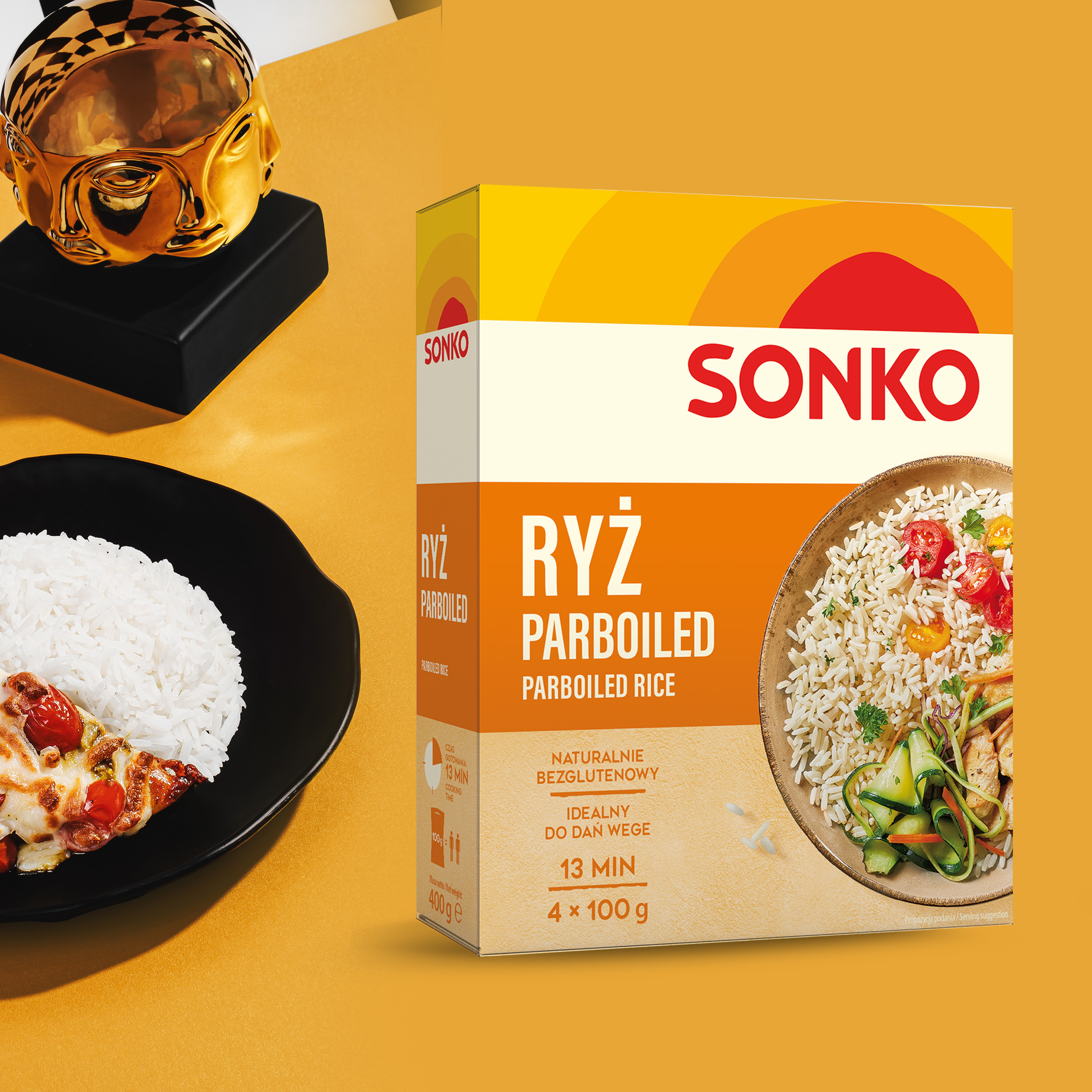 12x SONKO Ryż parboiled 4x100g