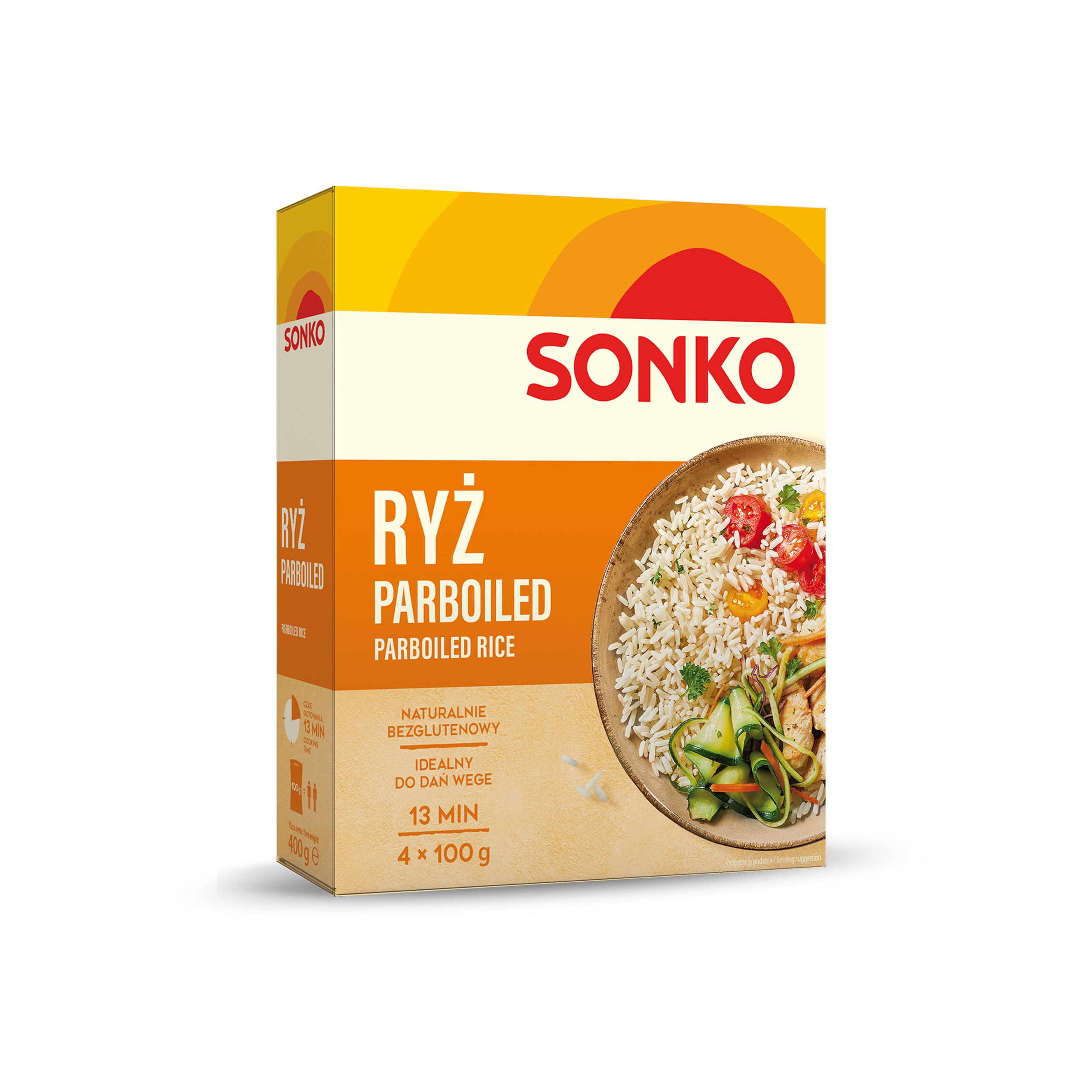 12x SONKO Ryż parboiled 4x100g