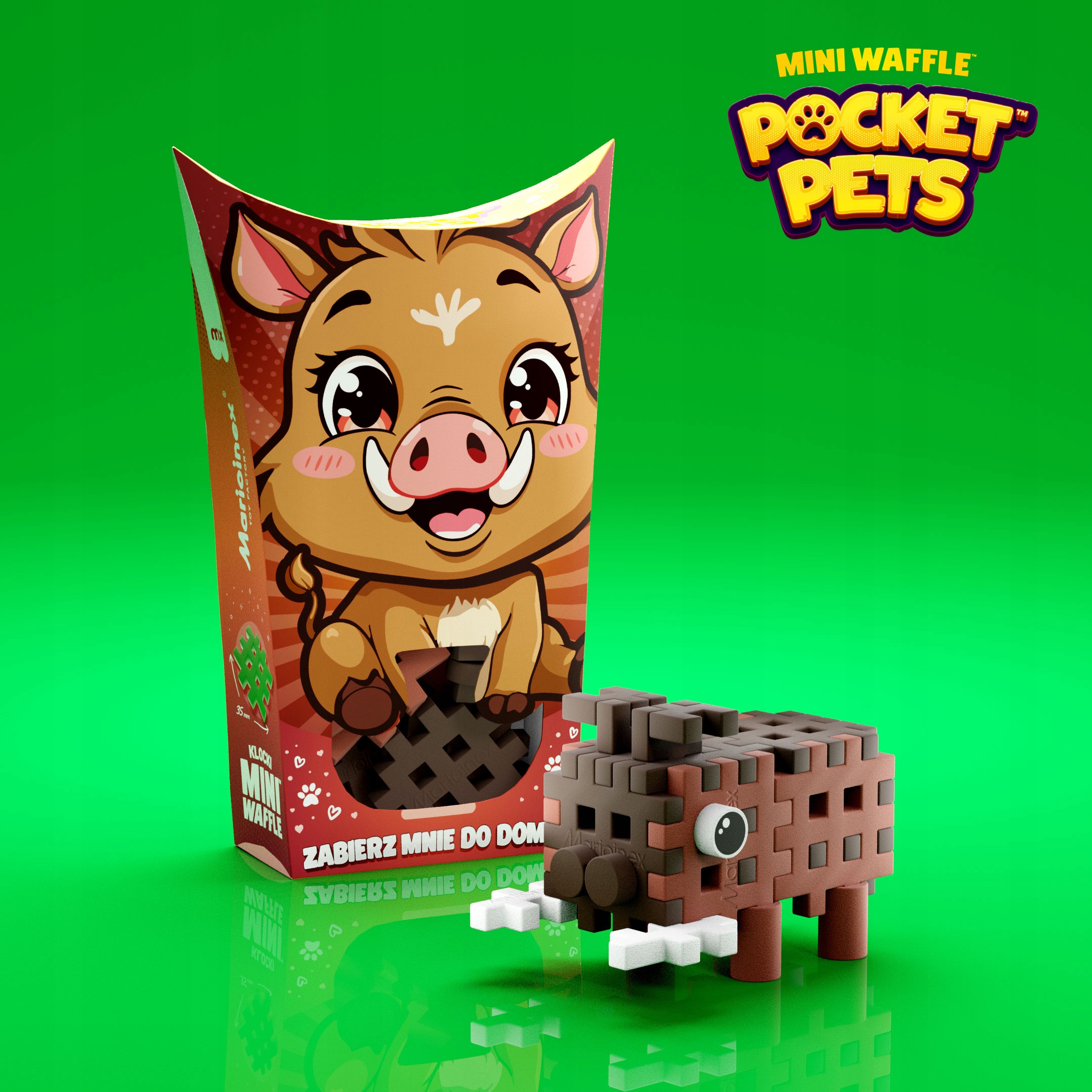 Marioinex Mini Waffle POCKET PETS - zestaw DZIK