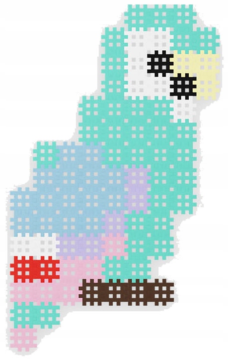 Marioinex Micro Waffle 80 elementów PAPUGA - obraz puzzle