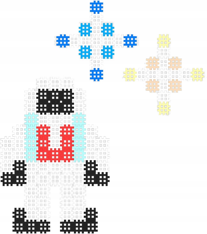 Micro Waffle Astronauta i gwiazdy Marioinex - obraz puzzle 150 elementów