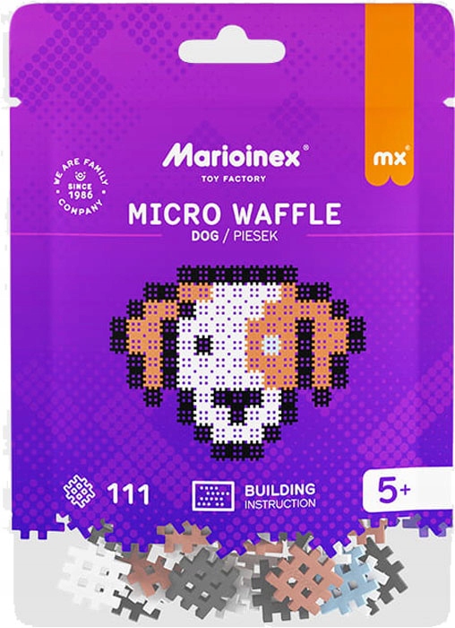 Marioinex Micro Waffle 111 elementów PIESEK - obraz puzzle