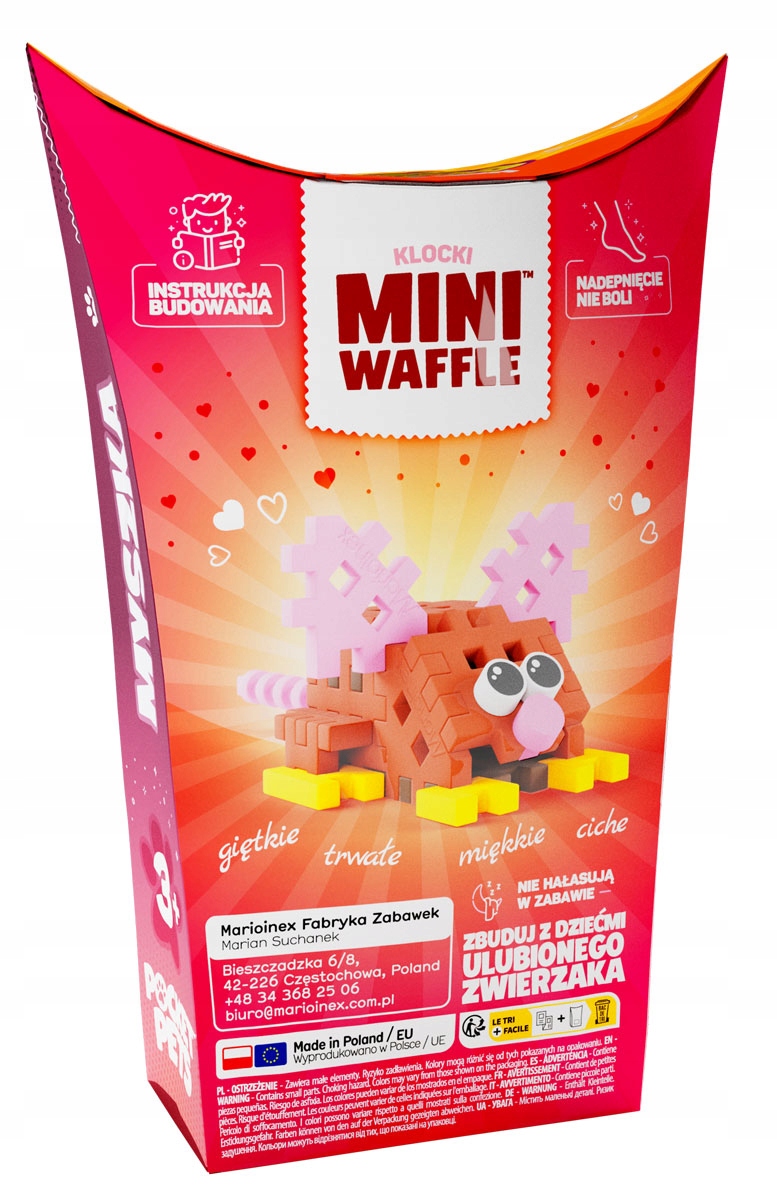 Marioinex Mini Waffle POCKET PETS - zestaw MYSZKA / MYSZ