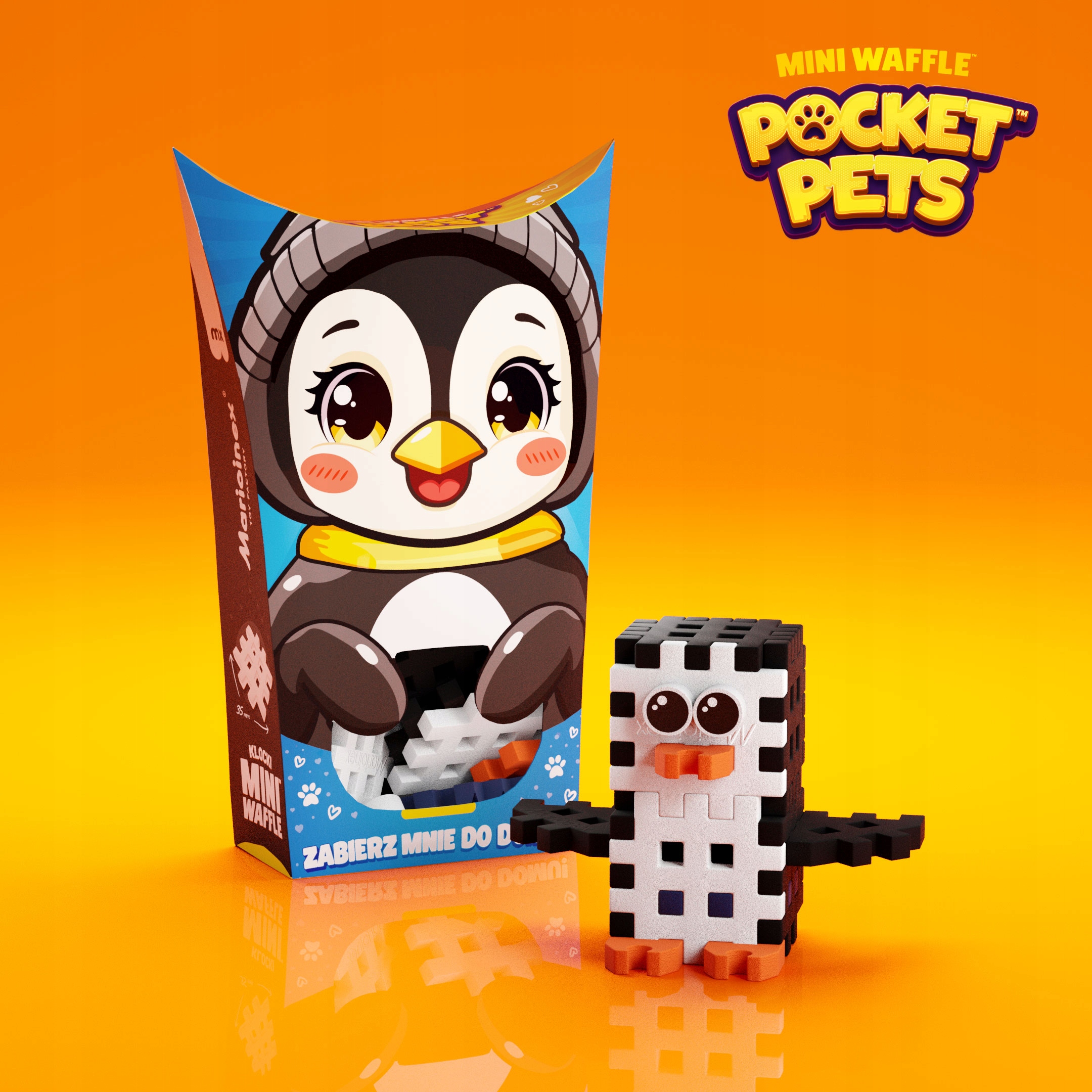 Marioinex Mini Waffle POCKET PETS - zestaw PINGWIN