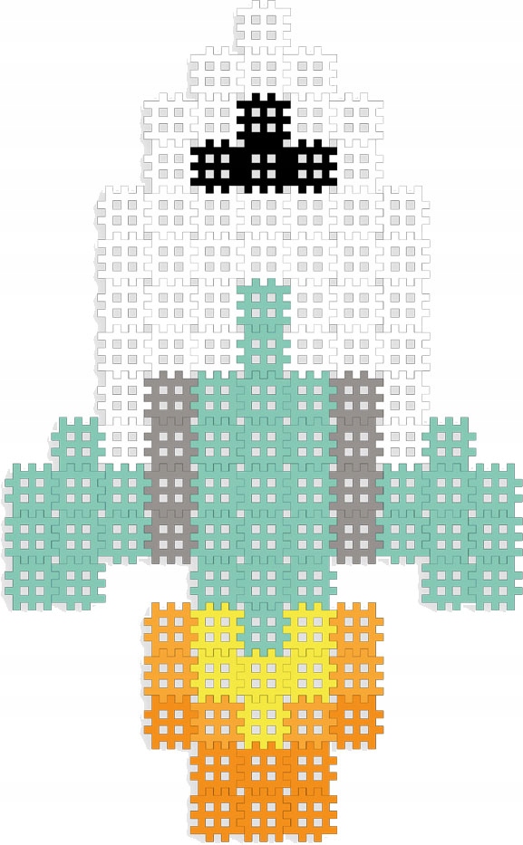 Marioinex Micro Waffle 150 elementów RAKIETA/statek kosmiczny obraz puzzle