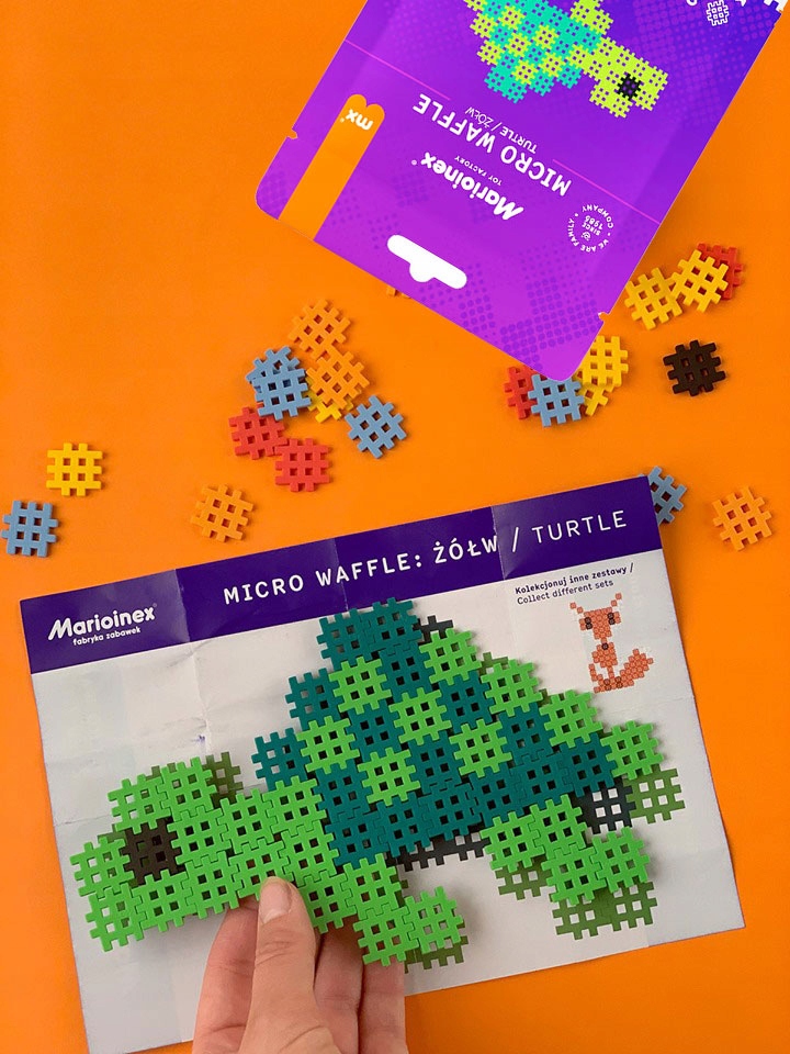 Marioinex Micro Waffle 80 elementów ŻÓŁW - obraz puzzle