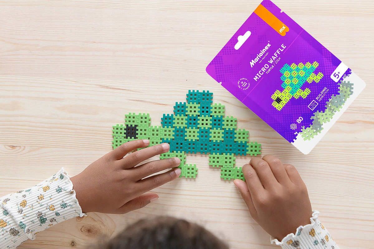 Marioinex Micro Waffle 80 elementów ŻÓŁW - obraz puzzle