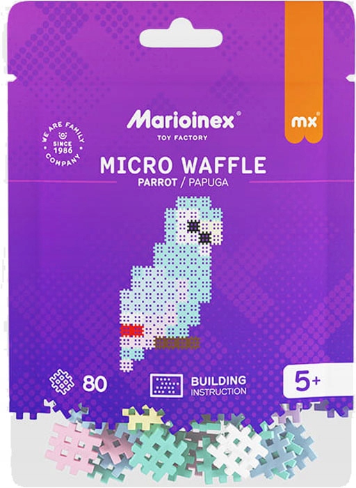 Marioinex Micro Waffle 80 elementów PAPUGA - obraz puzzle