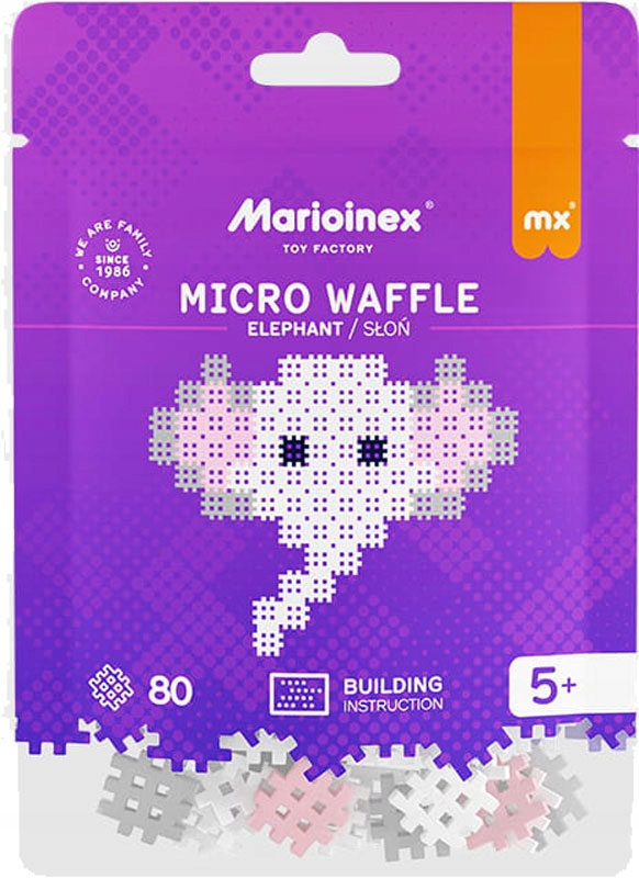 Marioinex Micro Waffle 80 elementów SŁOŃ - obraz puzzle