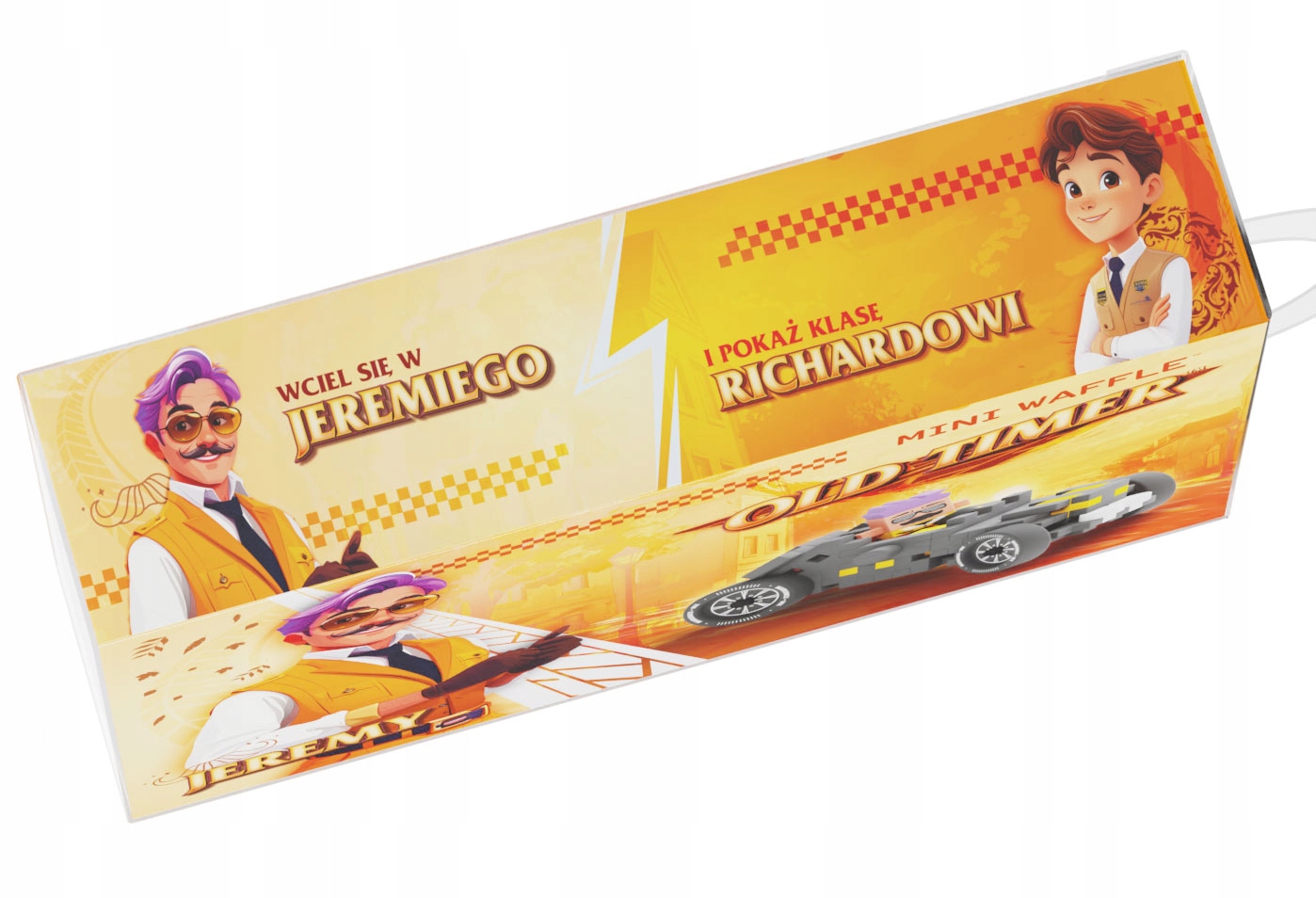 Marioinex Waffle Mini Samochody Old Timer, Jeremy, 50 el, Grey wyścigi 2w1