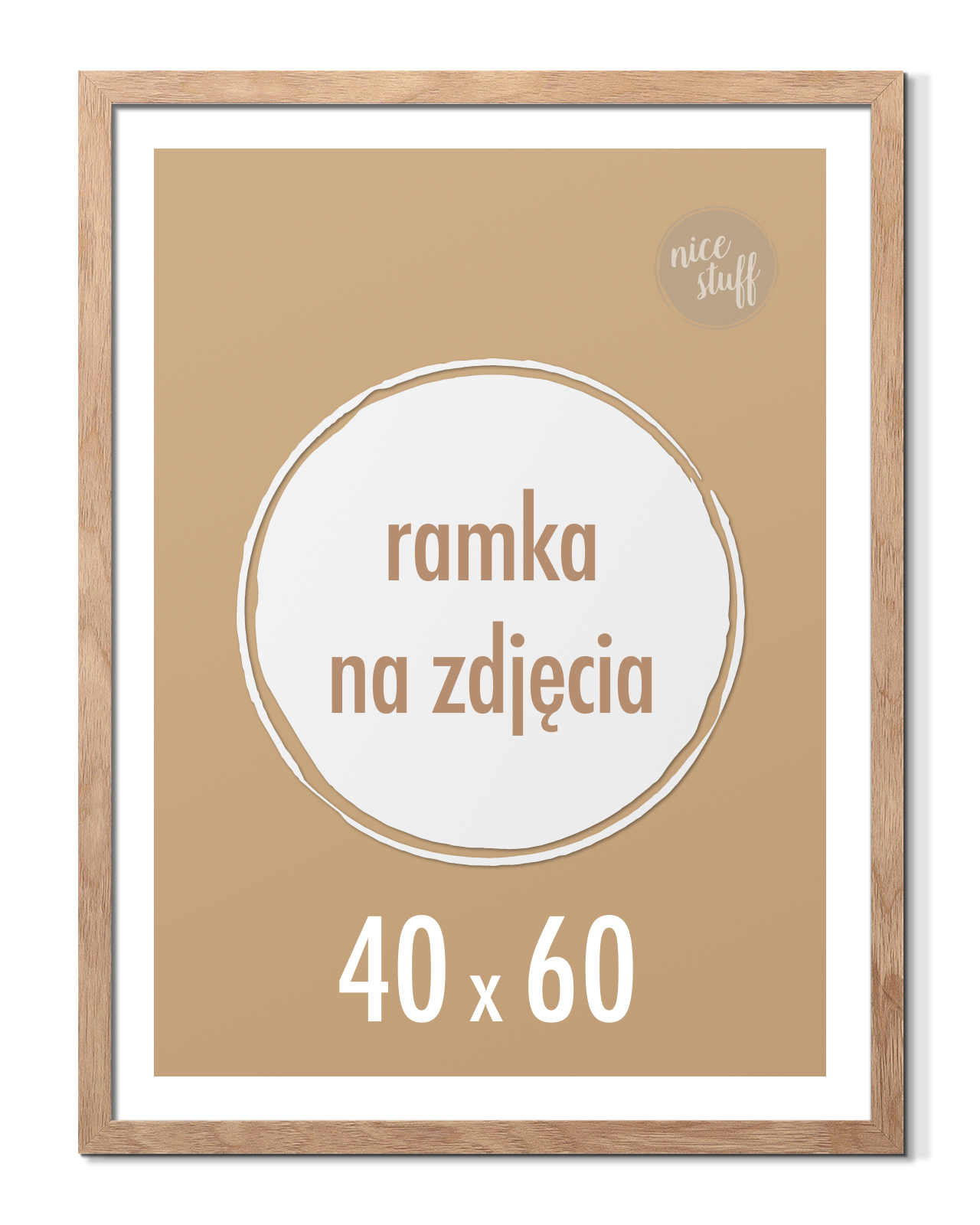 Ramka 40x60 cm Ramki 60x40 brązowa na zdjęcia foto - Nice Stuff | Sklep ...
