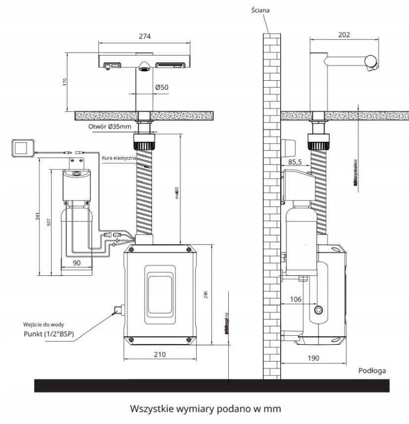 3w1soap Suszarka kran z wodą podajnik mydła automat wylewka mydło woda susz