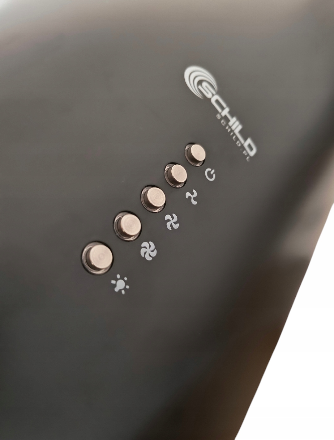 TUBA OKAP KUCHENNY ŚCIENNY 574m3 CZARNY OKRĄGŁY