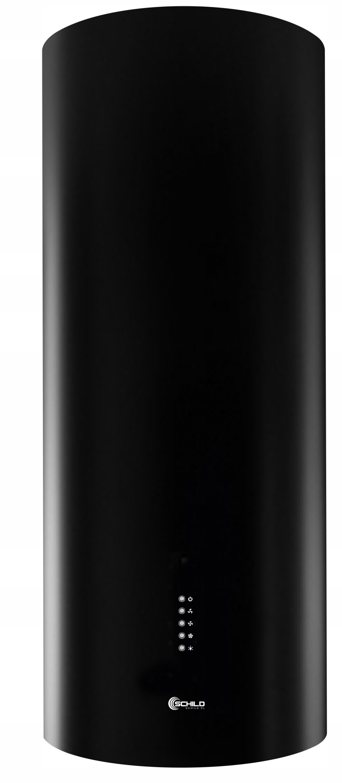 TUBA OKAP KUCHENNY ŚCIENNY 574m3 CZARNY OKRĄGŁY